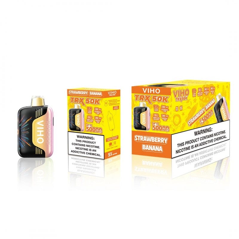 Buy Strawberry Banana Flavor Viho TRX 50K Disposable Vape Buy Strawberry Banana Flavor Viho TRX 50K Disposable Vape