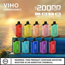 Cargar imagen en el visor de la galería, 10 Pack / Virginia Tobacco VIHOOO Supercharge 20K Disposable Vape