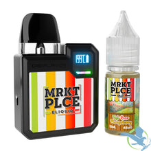 Cargar imagen en el visor de la galería, Warrior Black (48mg MRKT PLCE - Fuji Pear Mangoberry) GeekVape Digiflavor Digi-Q Pod System Starter Kit With 2 x 2ML GeekVape Q Cartridge & 10ML E-Liquid Bottle