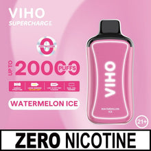 Load image into Gallery viewer, Watermelon Ice / 0 mg Viho Supercharge 0% Zero Percent 20K Disposable Vape