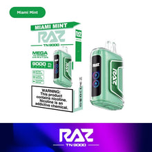 Load image into Gallery viewer, Miami Mint / Single Raz TN9000 Disposable Vape
