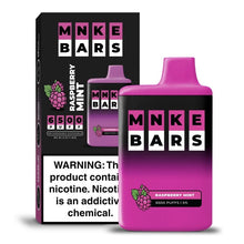 Cargar imagen en el visor de la galería, RASPBERRY MINT MNKE BARS 6500 DISPOSABLE VAPE 5%