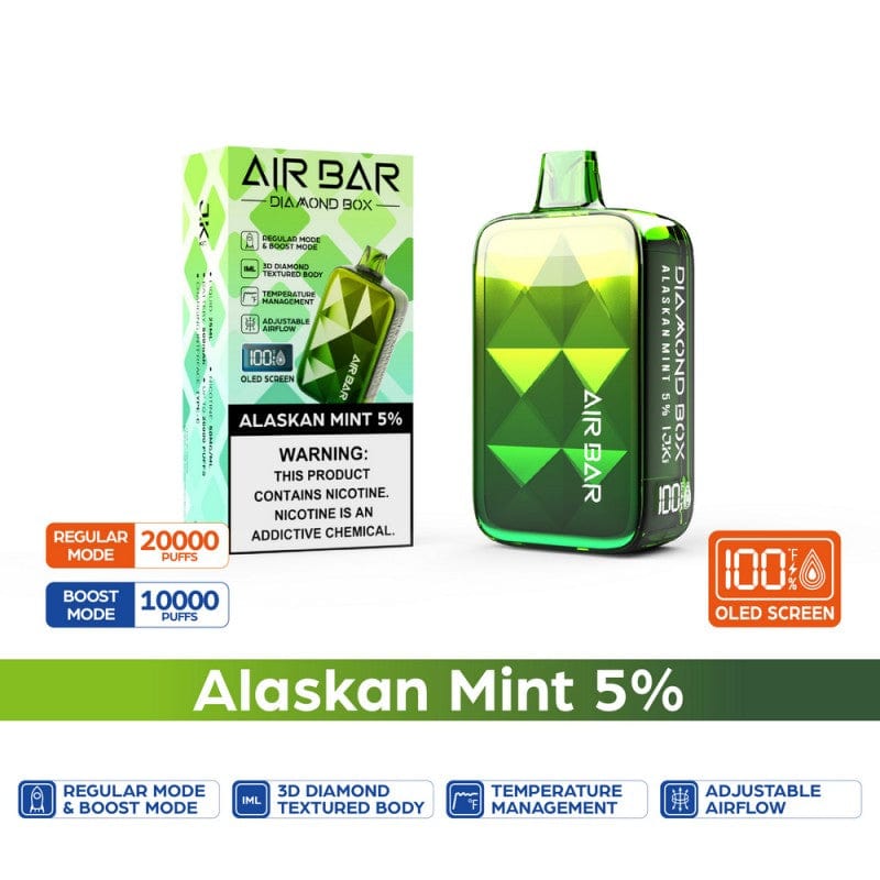 Alaskan Mint Air Bar Diamond Box Disposable Vape