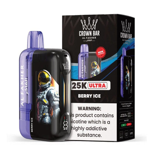 Berry Ice / Single Al Fakher Crown Bar Ultra 25K Vape Disposable