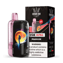 Cargar imagen en el visor de la galería, Peach Ice / Single Al Fakher Crown Bar Ultra 25K Vape Disposable
