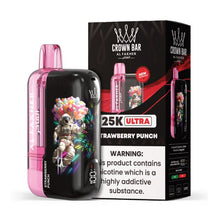 Cargar imagen en el visor de la galería, Strawberry Punch / Single Al Fakher Crown Bar Ultra 25K Vape Disposable
