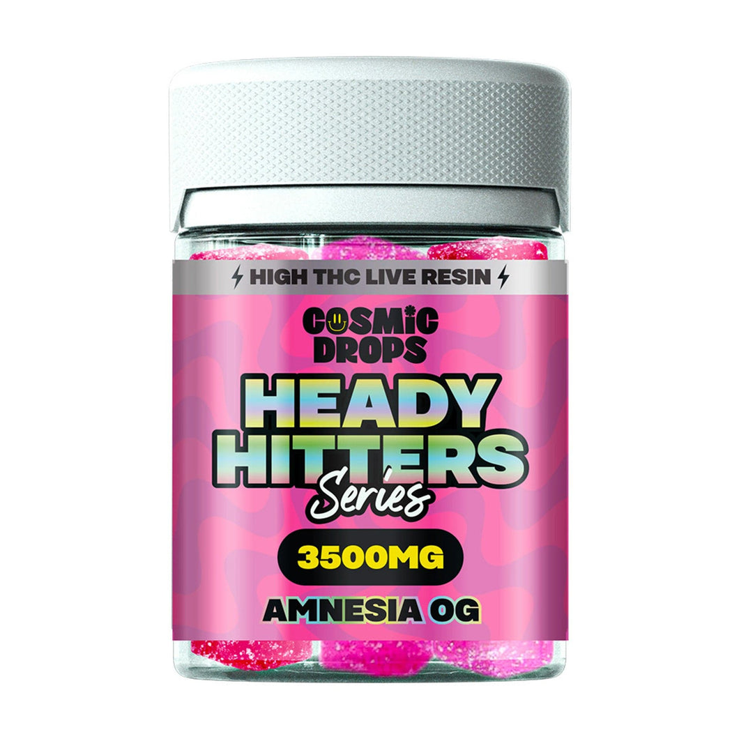 Amnesia OG Heady Hitters High THC Live Resin Gummies