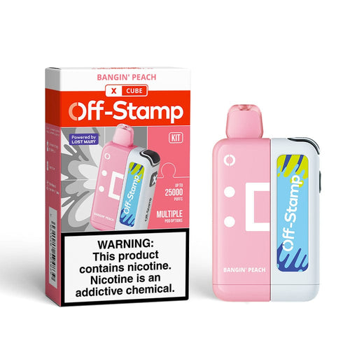 Bangin Peach Off Stamp X Cube Vape Kit 25000 Puffs