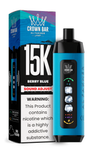 Load image into Gallery viewer, Berry Blue Al Fakher Crown Bar Ice Adjust 15000 Disposable
