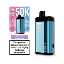 Cargar imagen en el visor de la galería, Berry Candy &amp; Blue Gummy Ice Dinner Lady Row DL50K Vape Disposable
