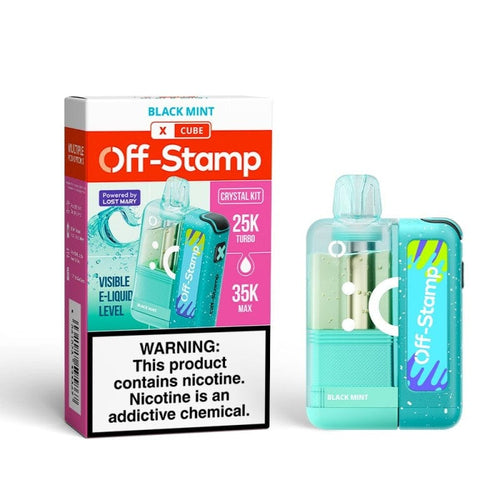 Kit (Pod + Charger) / Black Mint (Crystal Cube) Off Stamp X Cube Crystal Cube 35K