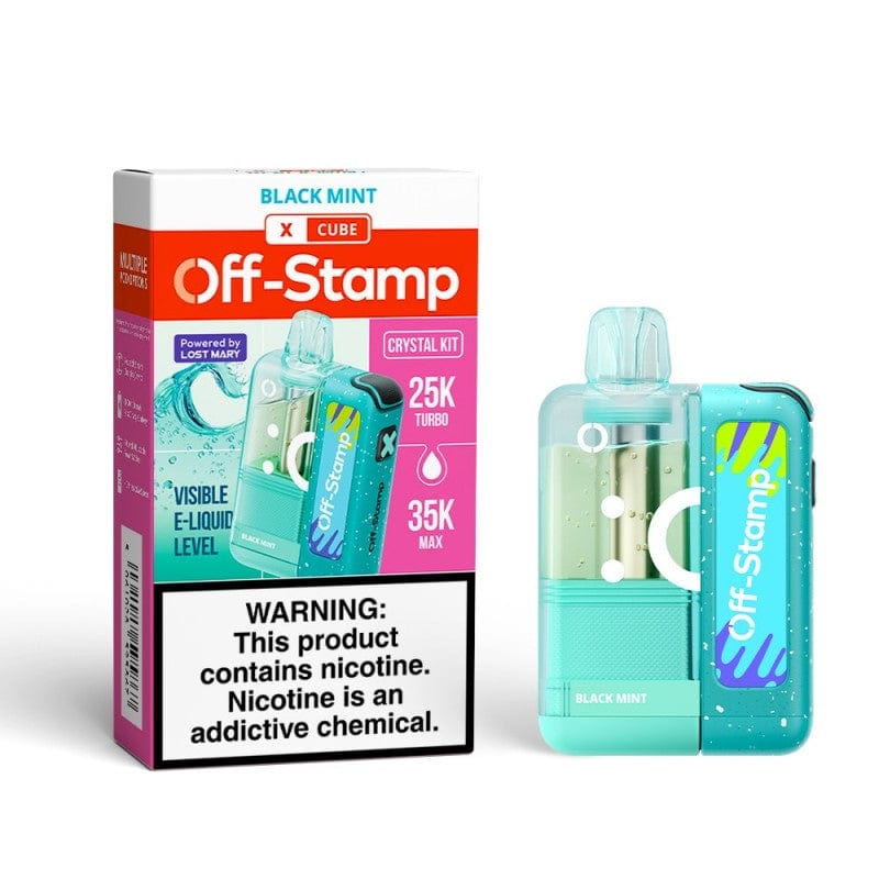 Kit (Pod + Charger) / Black Mint (Crystal Cube) Off Stamp X Cube Crystal Cube 35K