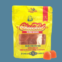 Load image into Gallery viewer, Blood Orange Cheeched Cheech &amp; Chongs Gummies Legend D9 THC 200MG per Gummy
