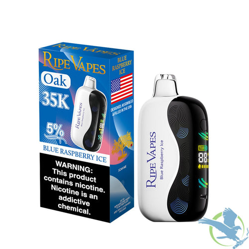 Blue Raspberry Ice Ripe Vapes Oak 35K Disposable