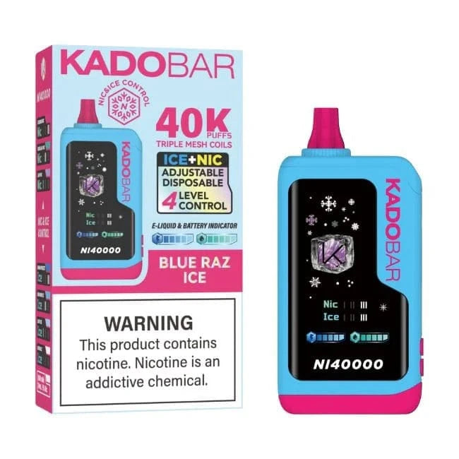 Blue Raz Ice Kado Bar Ice Nic Control Disposable Vape 40000 Puffs