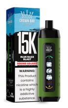 Load image into Gallery viewer, Blue Razz Blast Al Fakher Crown Bar Ice Adjust 15000 Disposable
