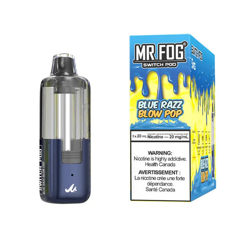 Pod / Blue Razz Blow Pop Mr Fog Switch Pod Kit 45K Disposable Vape