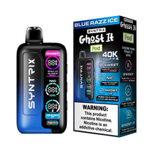 Cargar imagen en el visor de la galería, Blue Razz Ice Syntrix ghost it 40K Disposable
