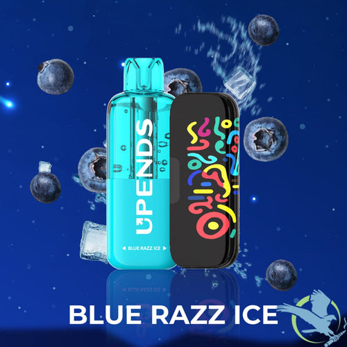 Blue Razz Ice (Pod Kit) Upends UP9 50K Puffs 20ML Disposable Pod Vape + Kit