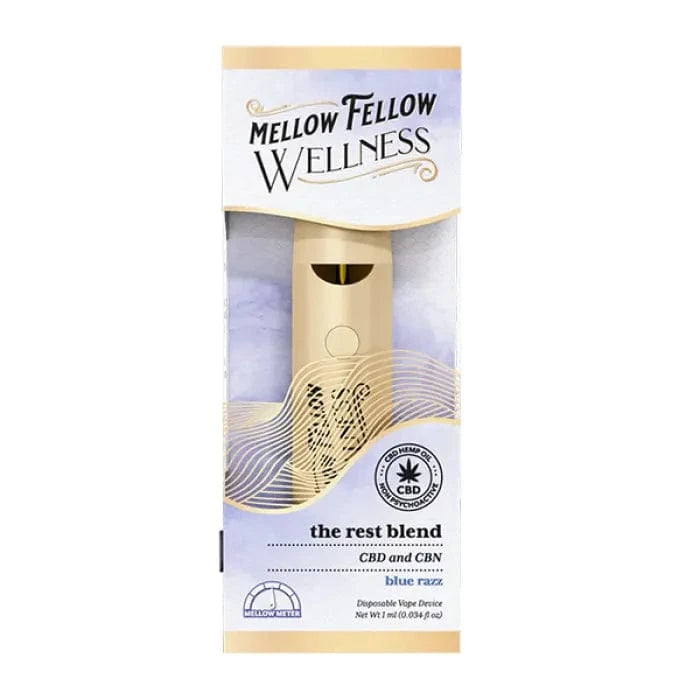Blue Razz Mellow Fellow Wellness Disposable CBD Vape 1ml