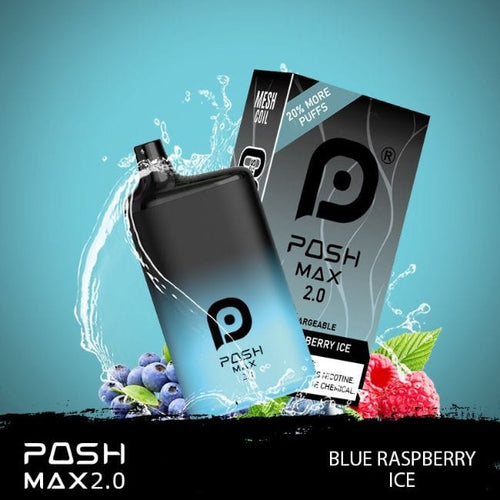 Blue Raspberry Posh Max Disposable 2.0 5200 Puffs Vape