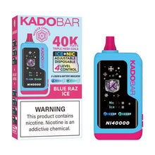 Load image into Gallery viewer, Blue Raz Ice Kado Bar Ice Nic Control Disposable Vape 40000 Puffs
