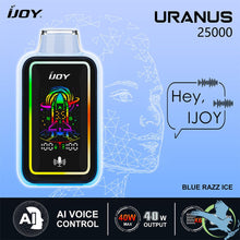 Load image into Gallery viewer, Blue Razz Ice Ijoy Uranus 25000 Puff Disposable Vape
