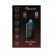 Load image into Gallery viewer, Blue Razz Ice Dragon Zero Disposable Vape 16K 16000
