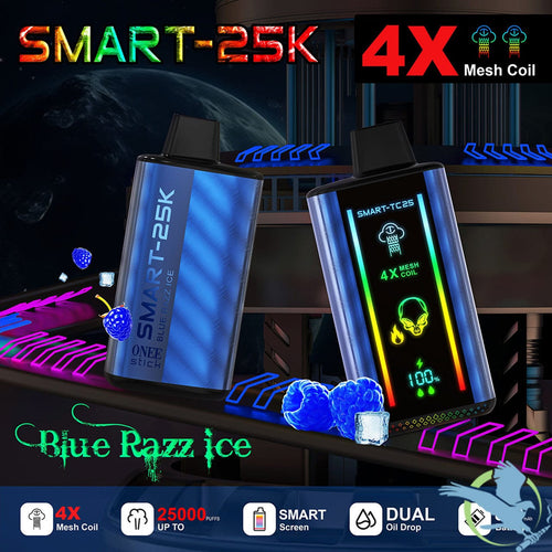 Blue Razz Ice Onee Stick Smart TC25K Disposable Vape