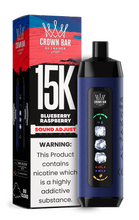 Load image into Gallery viewer, Blueberry Raspberry Al Fakher Crown Bar Ice Adjust 15000 Disposable
