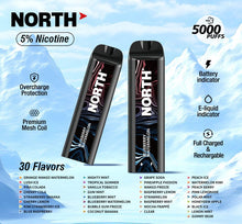 Load image into Gallery viewer, Blueberry Watermelon / 10 Pack North 5000 Disposable Vape
