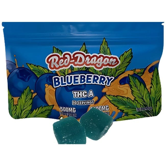 Blueberry Red dragon THC Gummies 10pk 5000mg