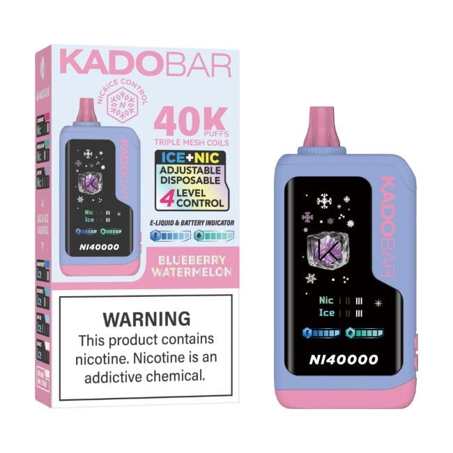 Blueberry Watermelon Kado Bar Ice Nic Control Disposable Vape 40000 Puffs