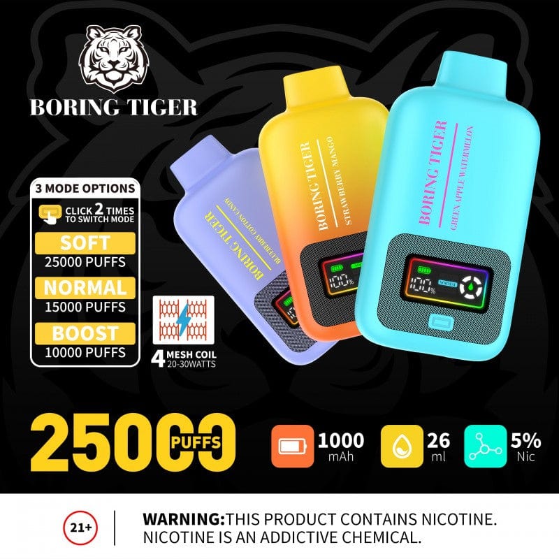 Strawberry Ice Boring Tiger 25000 Disposable Vape