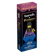 Load image into Gallery viewer, Candyland+Blue Cherry Gelato Torch x Pressure THC VVS Diamond Blend Dual Split Vape Disposable 3GM
