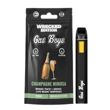 Load image into Gallery viewer, Champagne Mimosa 1000mg Disposable (Wrecked Edition) Gas Boys Wrecked Edition THCP Live Resin Disposable 1000mg
