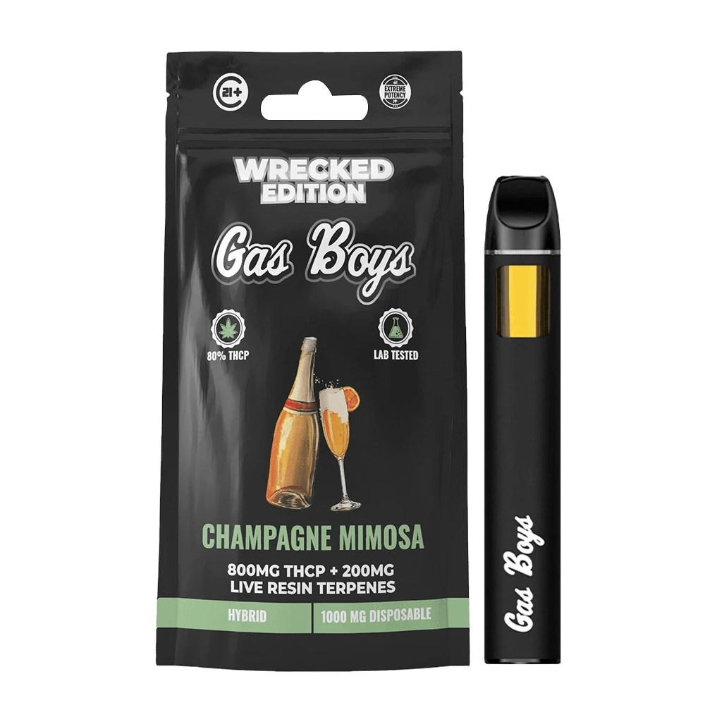 Champagne Mimosa 1000mg Disposable (Wrecked Edition) Gas Boys Wrecked Edition THCP Live Resin Disposable 1000mg