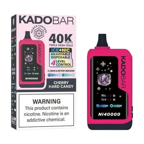 Cherry Hard Candy Kado Bar Ice Nic Control Disposable Vape 40000 Puffs