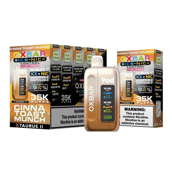 Cinna Toast Munch - Oxbar Pod Juice Disposable 35k Nic Switch Cinna Toast Munch - Oxbar Pod Juice Disposable 35k Nic Switch