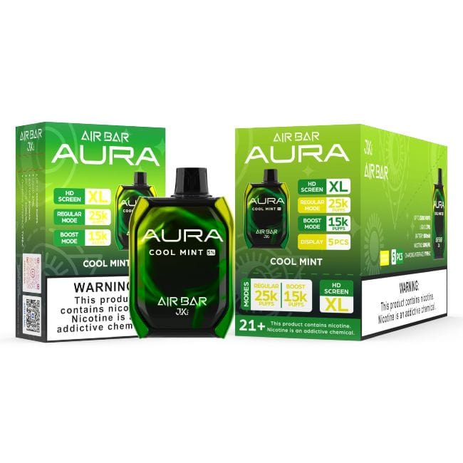 Cool Mint Air Bar Aura Disposable Vape 25000