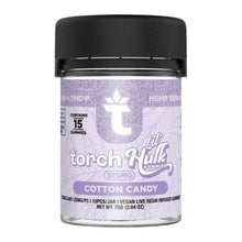 Load image into Gallery viewer, Cotton Candy Torch Lil Hulk Gummies HHC D9 THCP Live Resin Inside 375MG 15CT
