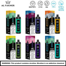 Cargar imagen en el visor de la galería, Blueberry Mint Peach Ice Al Fakher Crown Bar Disposable Vape
