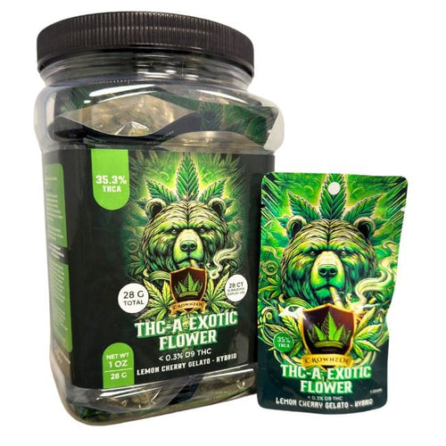Super Sonic Sativa 34% Crownzen THCA Exotic Flower Jar 1gm
