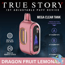 Load image into Gallery viewer, Dragon Fruit Lemonade True Story 20K Disposable Vape
