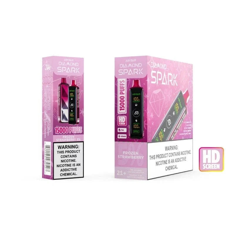 Frozen Strawberry Air Bar Diamond Spark Disposable Vape 15000 Puffs