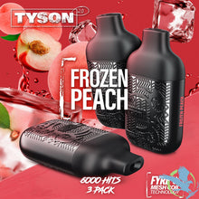Cargar imagen en el visor de la galería, Frozen Peach Tyson 2.0 Lightweight 6K Disposable Vape Pack of 3
