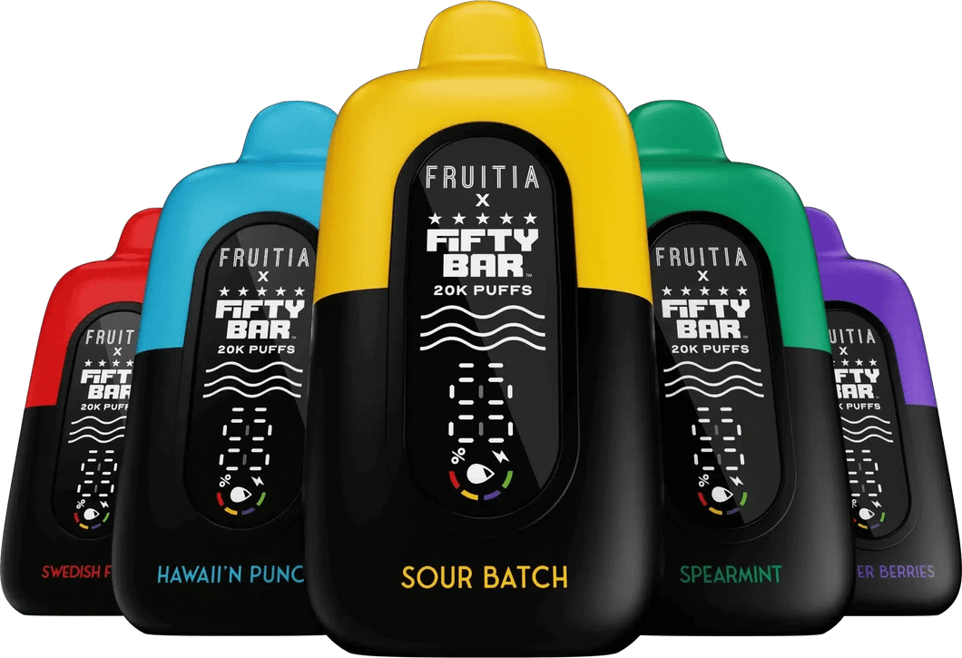 Peach Cobbler Fifty Bar Fruitia Disposable Vape 20K