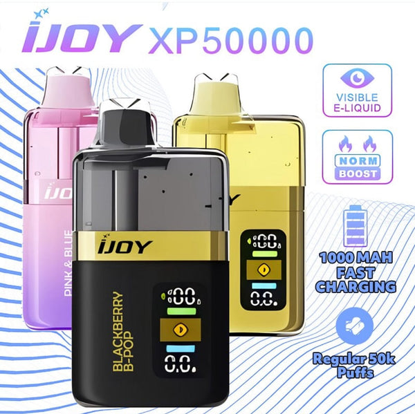 iJoy XP50000 Disposable Vape – 50K Puffs & Smart Display
