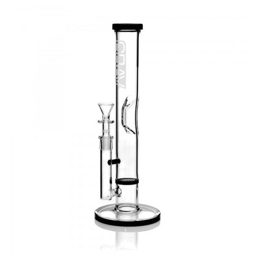 GRAV Medium Straight Base w/ Disc Water Pipe - Black Accent