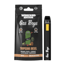 Load image into Gallery viewer, Tropicana Diesel 1000mg Disposable (Wrecked Edition) Gas Boys Wrecked Edition THCP Live Resin Disposable 1000mg
